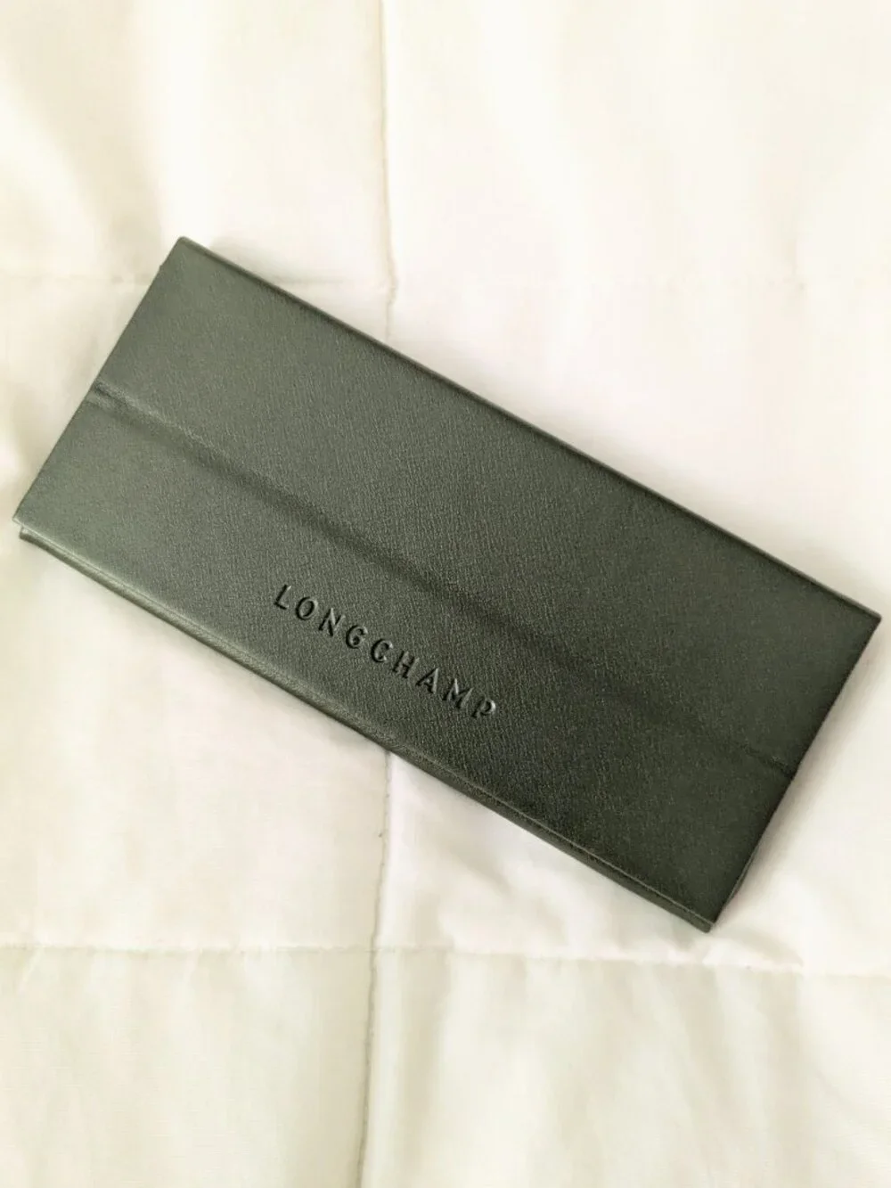 Longchamp Magnetic Trifold Eyewear Case for Sunglasses Eye Glasses Green NWOT
